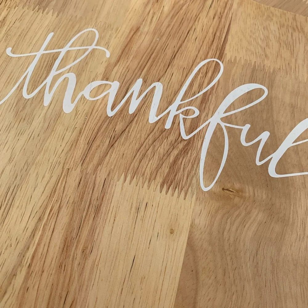 Wooden Cutting Board 2 with Thankful Design Lot of 6